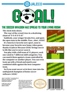 Goal! (USA) box cover back